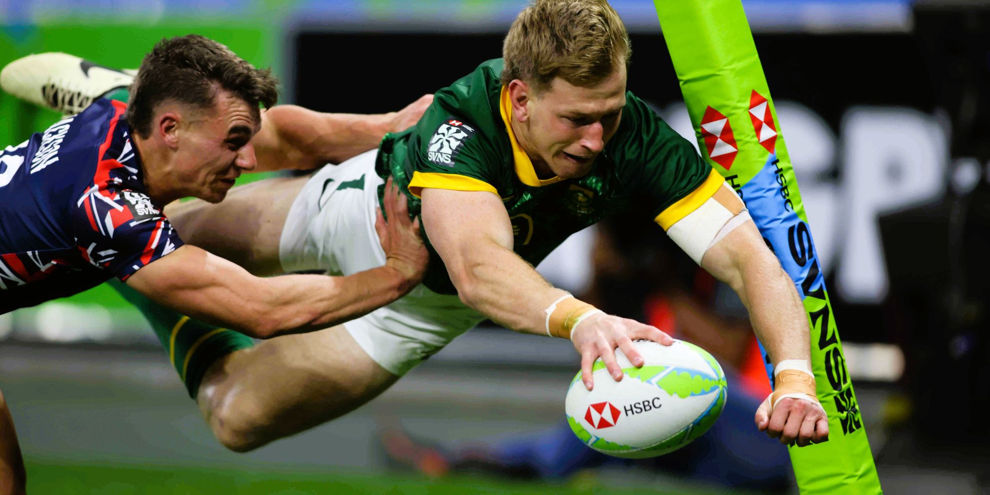 Christie Grobbelaar scores against Great Britain.
