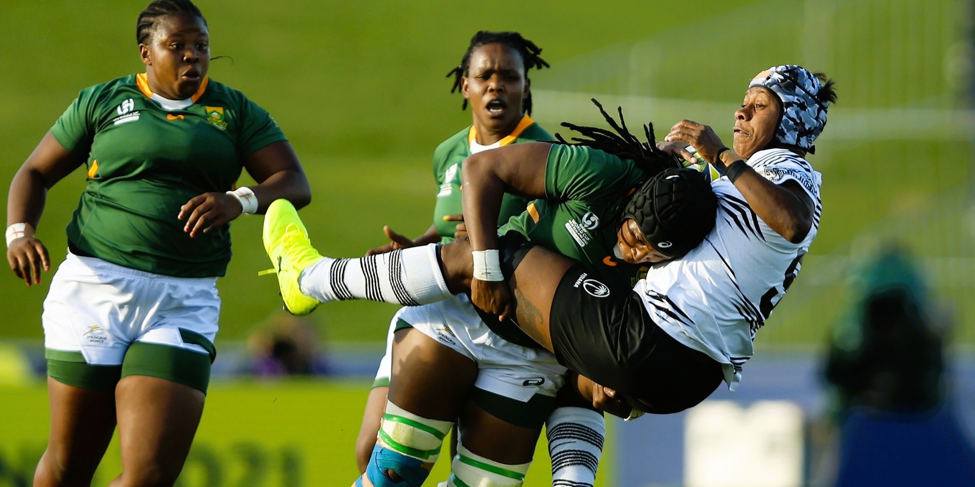 Making a big hit against Fiji at the Rugby World Cup in 2022.