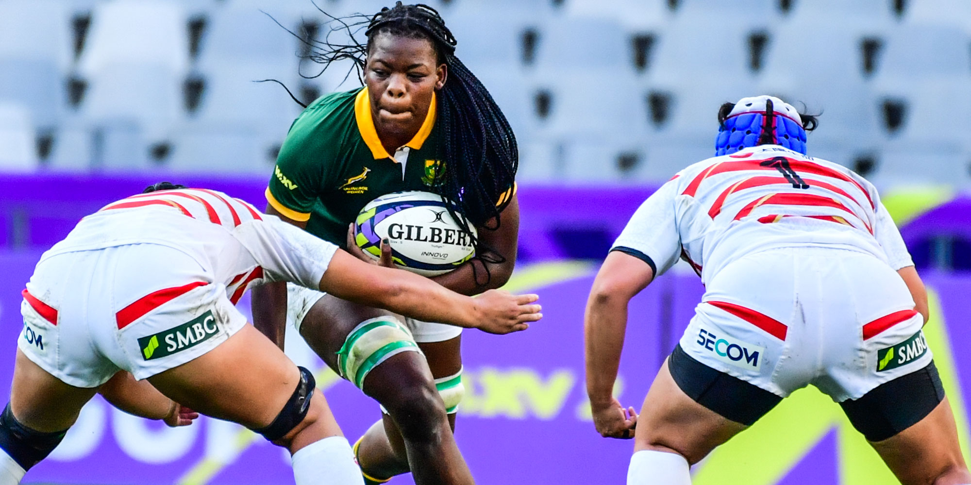 Vainah Ubisi was brilliant on attack and defence for the Bok Women.