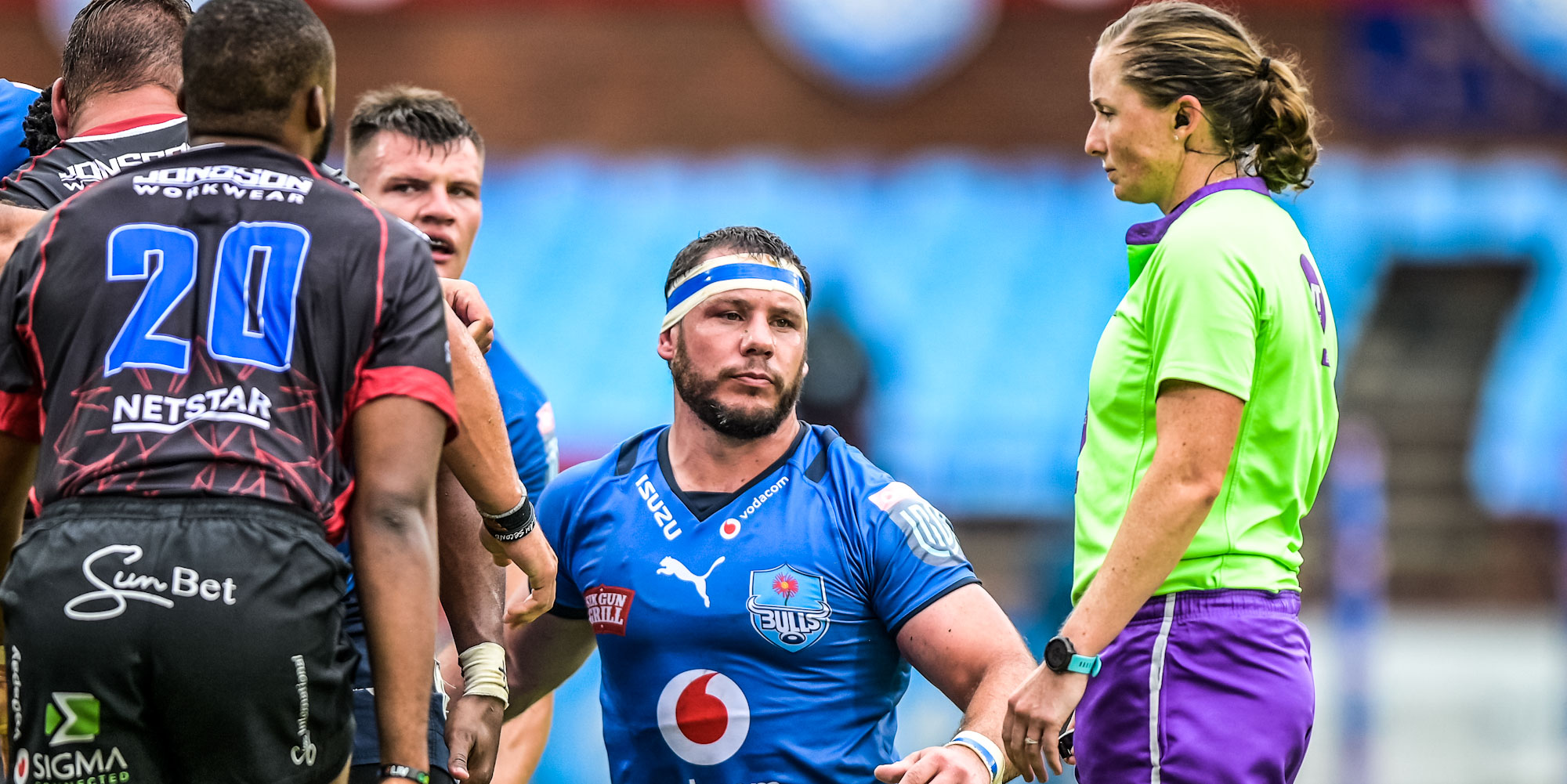 Aimee Barrett-Theron in a Vodacom URC clash between the Emirates Lions and Vodacom Bulls.