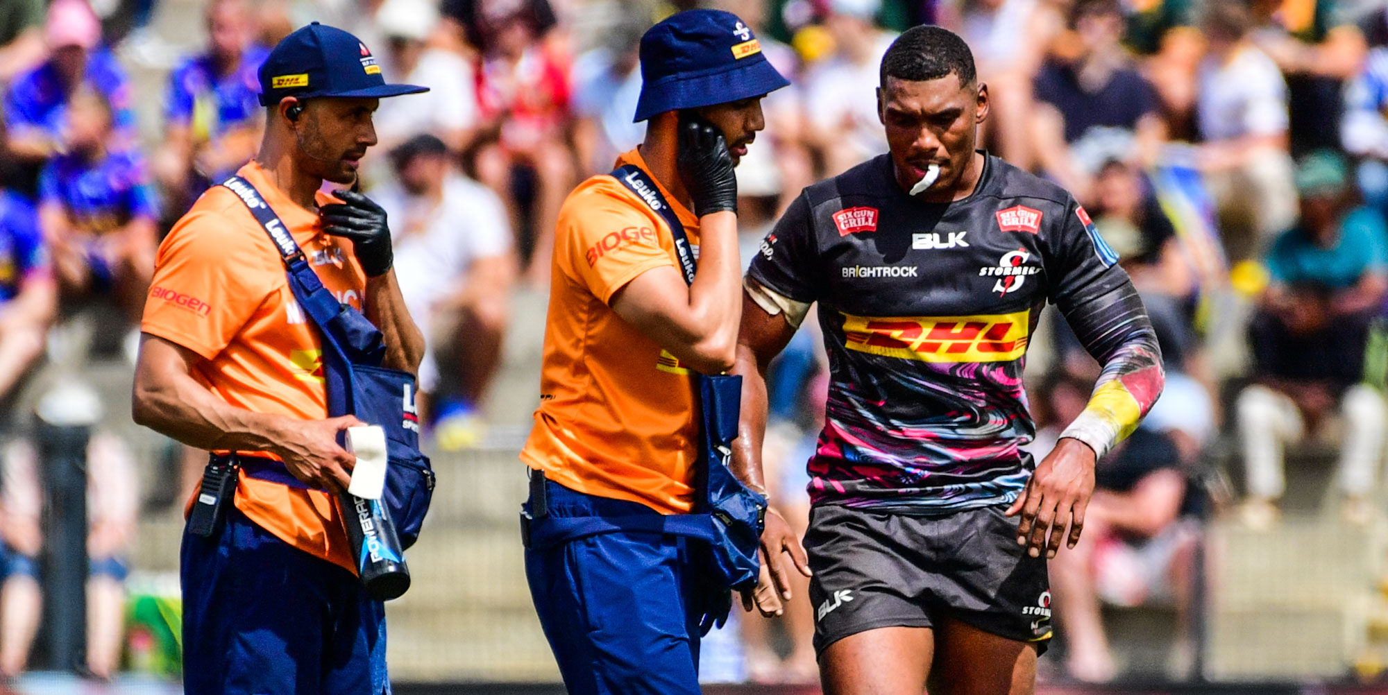 Damian Willemse leaves the field on Saturday.