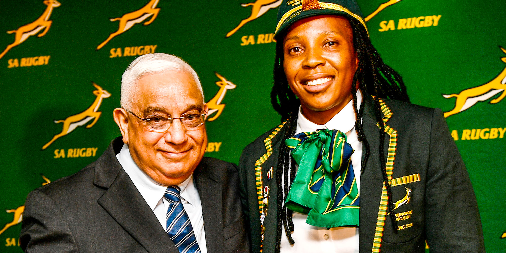 With SA Rugby president, Mr Mark Alexander.