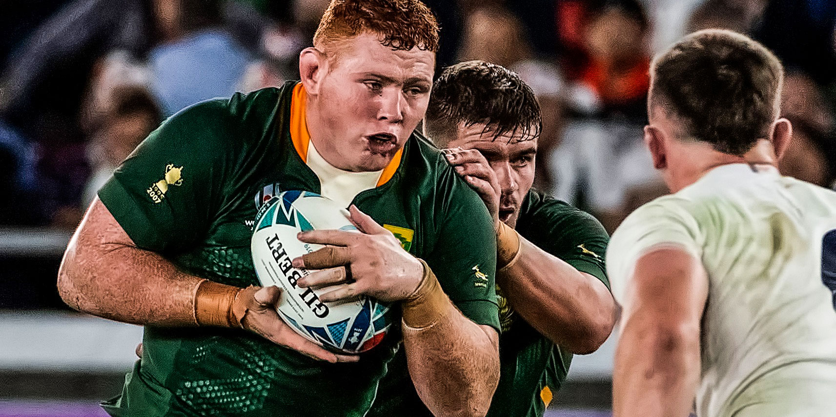 Making metres against England in the Rugby World Cup final against England in 2019.